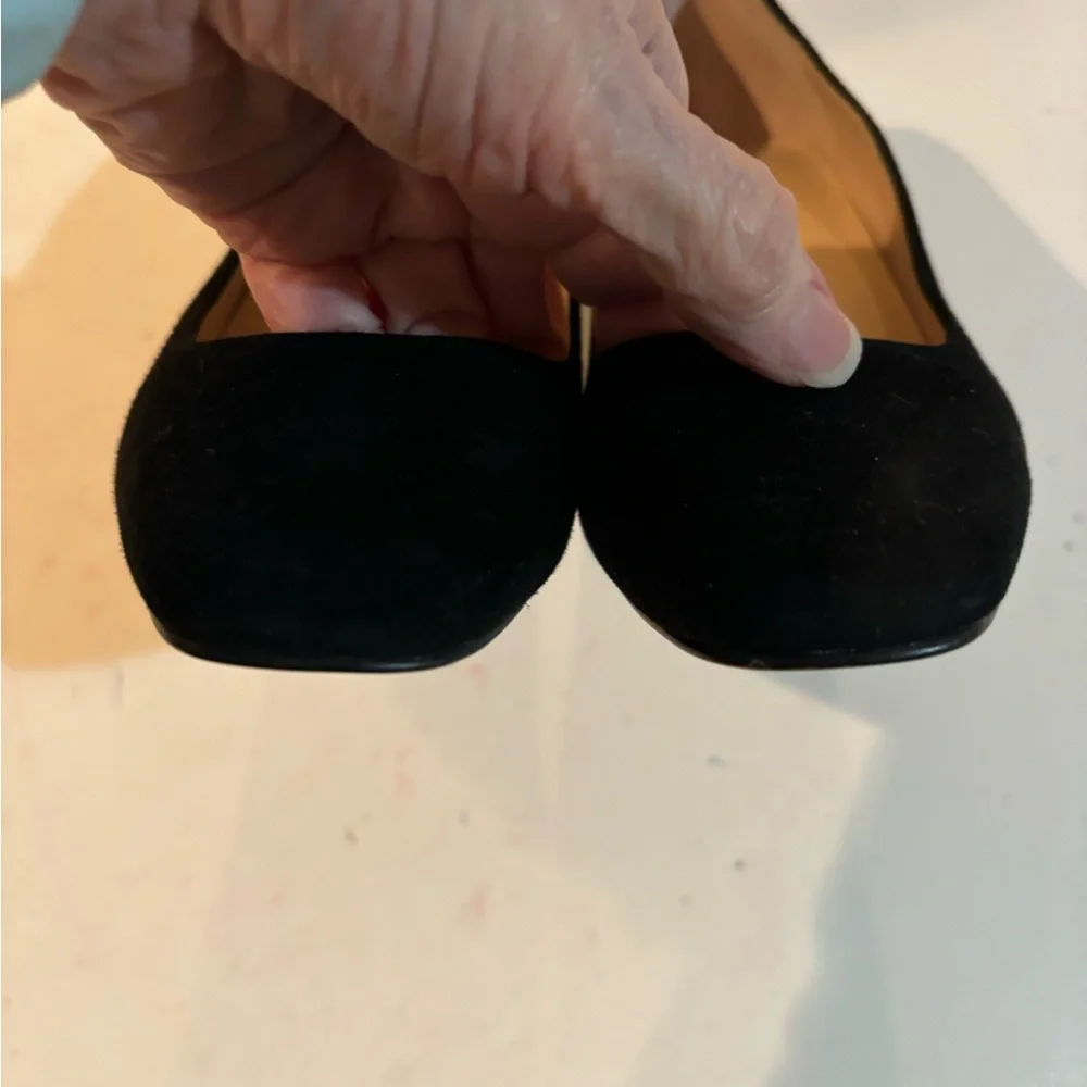 KATE SPADE Black Suede HEELS 5 1/2 M